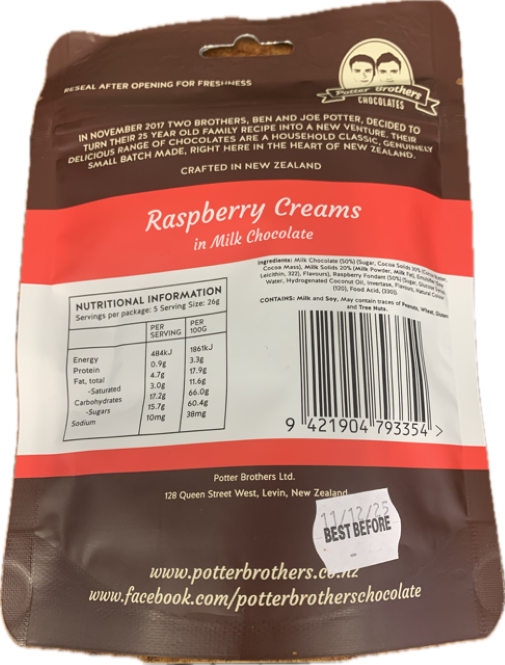 Potter Brother Chocolate Selection - Single Bags