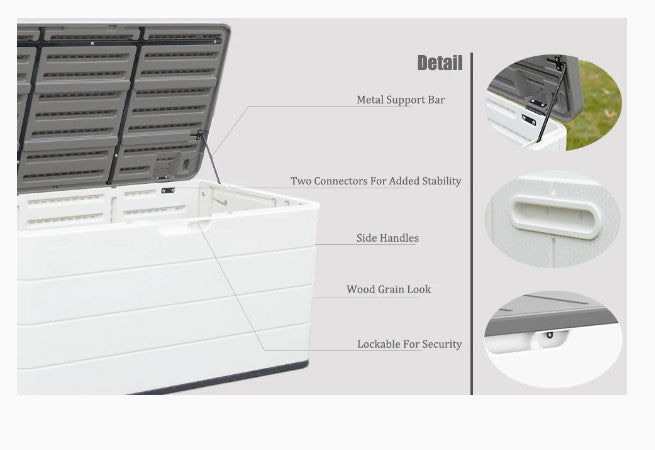 Horti Cubic 85 Gallon HDPE Patio Deck Box