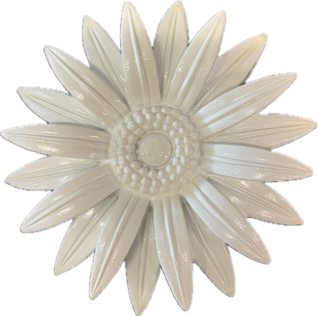 Wooden White Sunflower Wall Decor Plaque