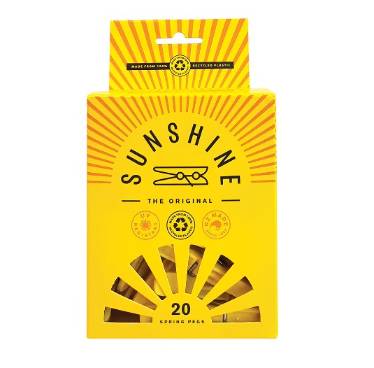 Pegs Spring 20 Pack Sunshine Pegs Yellow