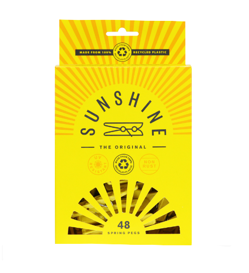 Sunshine Pegs, 48 Pack Yellow