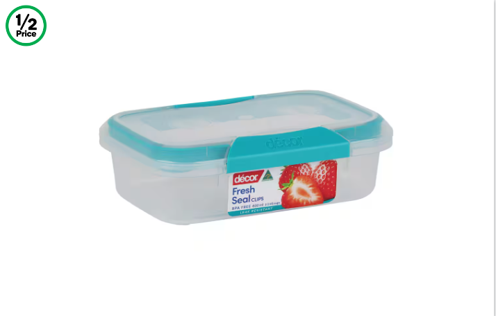 Décor Fresh Seal Clips™ 600ml Food Container