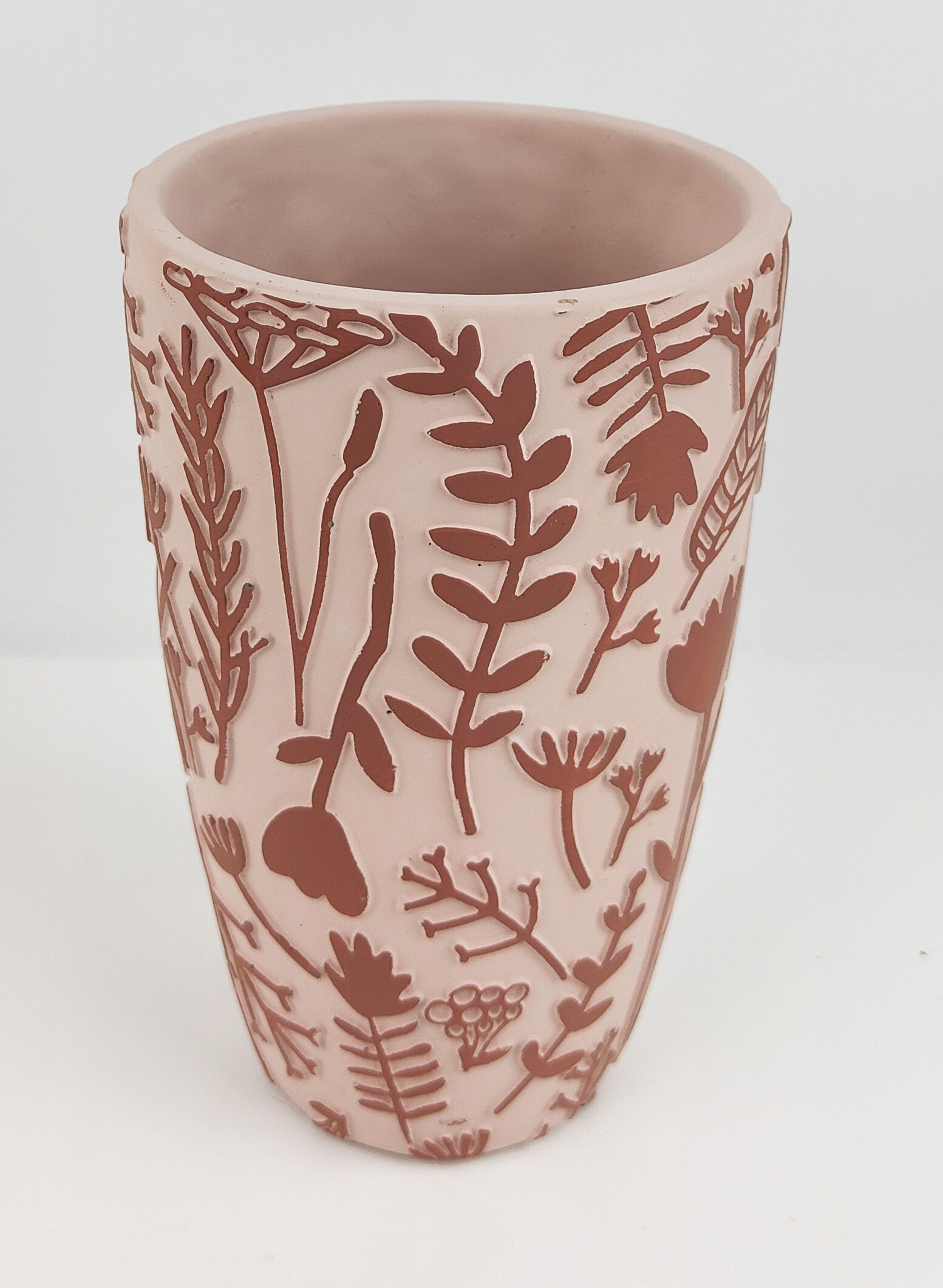 Alex Floral Vase Pink Red Lg 21cm