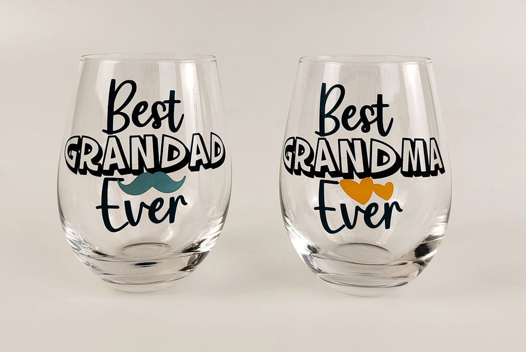 Best Ever Grandparents Glass