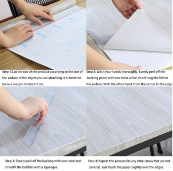 Adhesive Wood Grain Self-Adhesive PVC / Wall Paper or Cupboard Liner 45cm (Per metre)