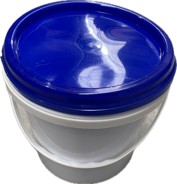 Top Pail 4L White W Blue Lid