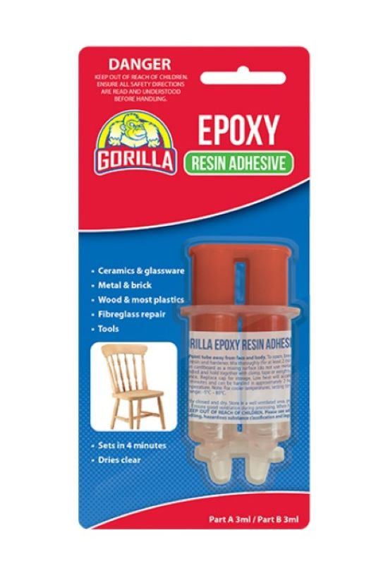 Gorilla Epoxy 4 Minute Cure 6ml Syringe
