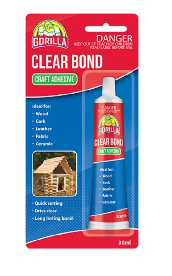 Gorilla Clearbond Craft Adhesive 30ml Blistered