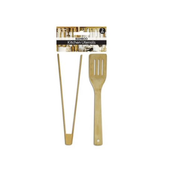 Max Brand Bamboo Kitchen Utensils 30cm 2's