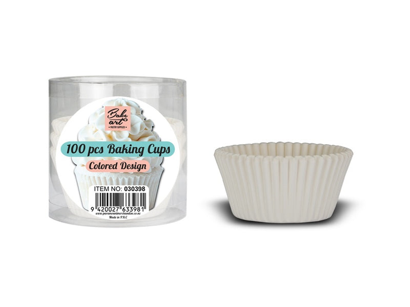 BA Baking Cup 120mm Plain White 100&