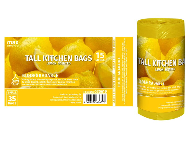 MC Kitchen Tidy Bag 15L Lemon Scented 35&