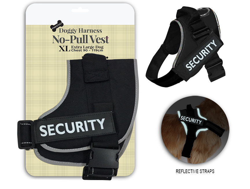 Max Treats Adjustable Dog Harness No-Pull Vest XL: Chest 90-119 cm