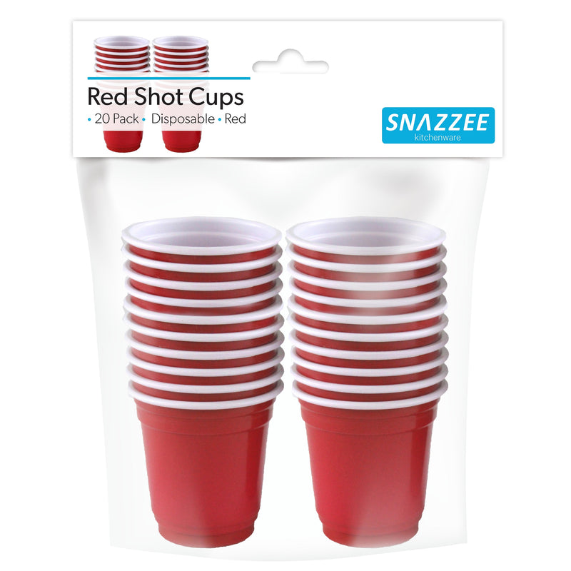 Snazzee Red Shot Cups 20 Piece