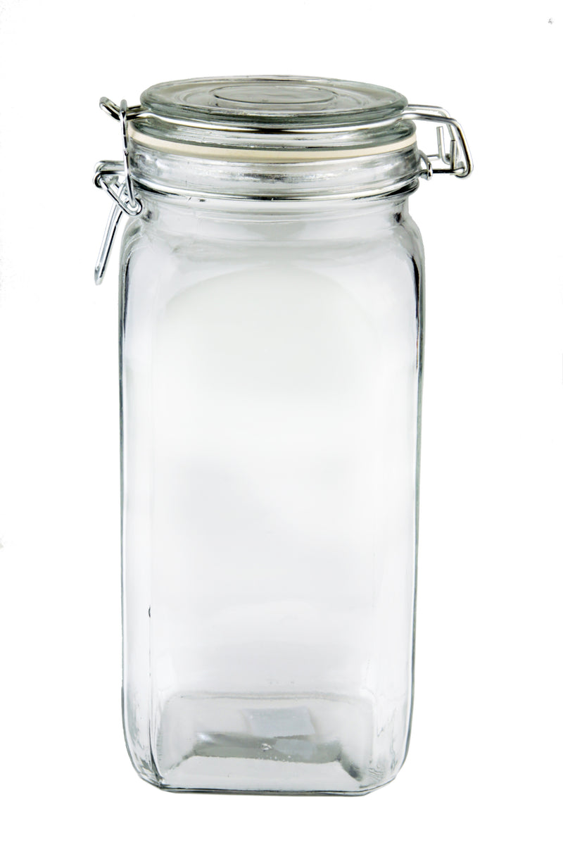 Kates Sq Glass Jar 1.75 Lt