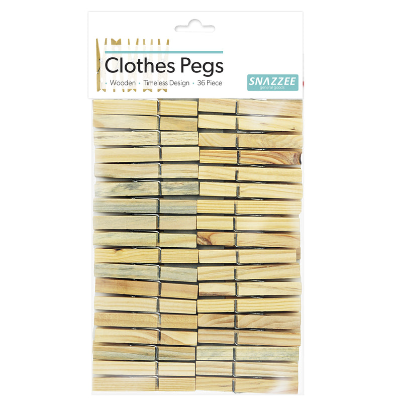 Wooden Clothes Pegs 36 Piece
