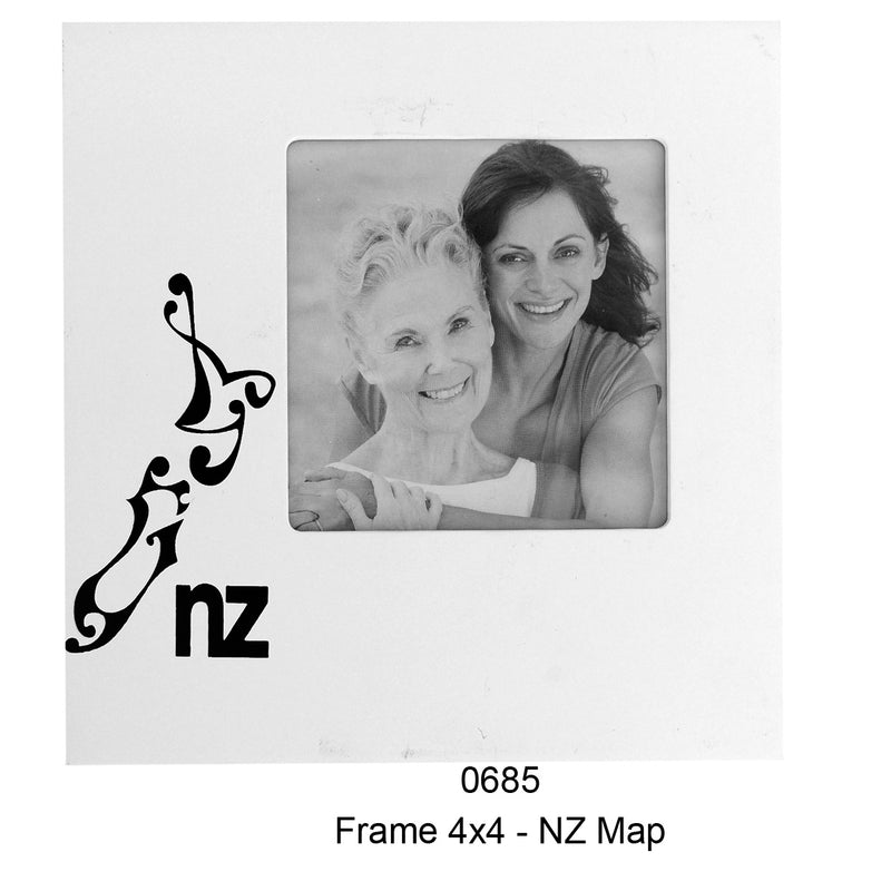 Photo Frames Kiwiana 4 x4  NZ Map