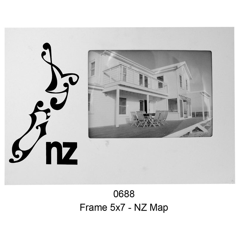 Photo Frames Kiwiana 5 x 7  NZ Map