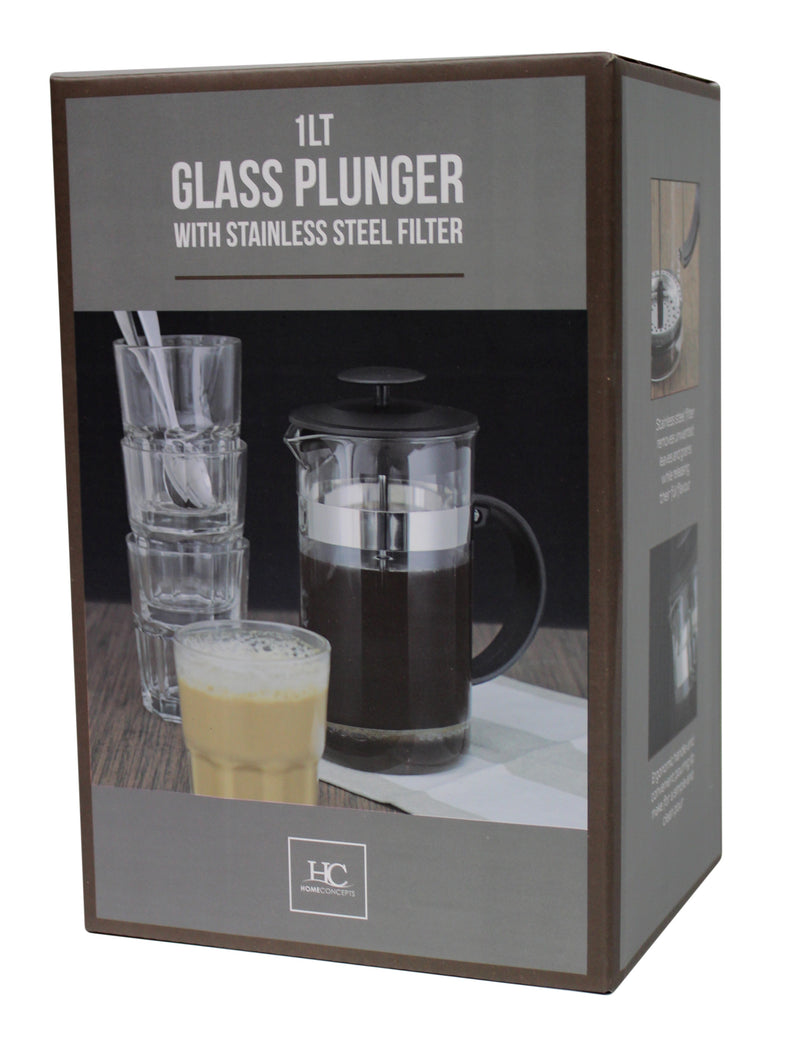 Kates Coffee Plunger Gift Boxed 1 Lt