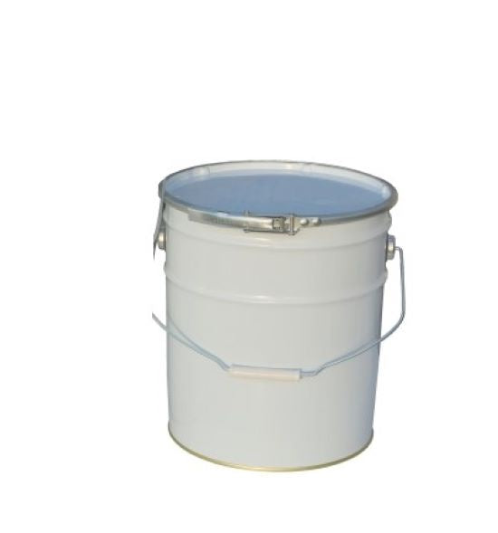 Tin Plate Pail Base W Lid 10 Litre ST White
