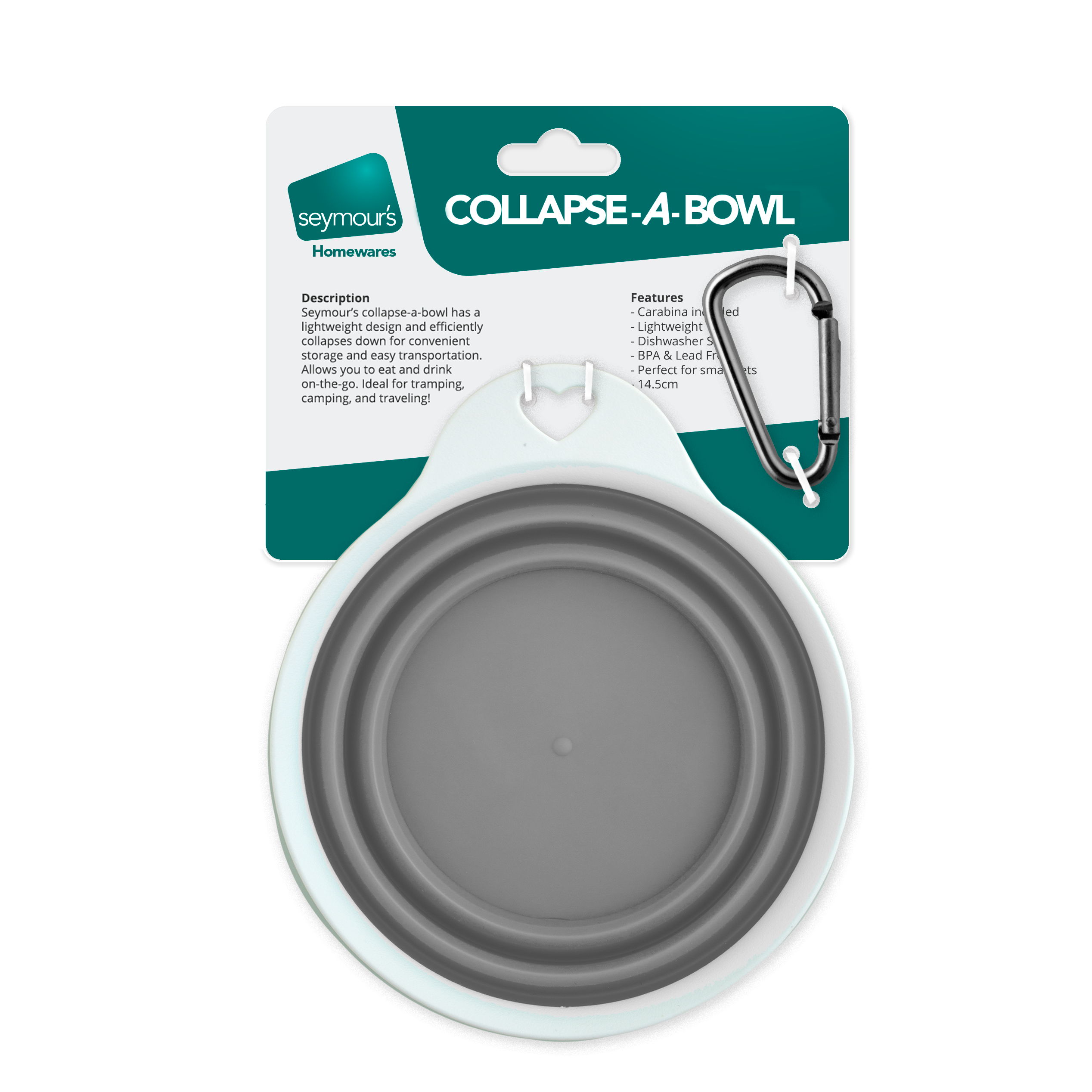 Collapse-A- Bowl 14.5cm Grey