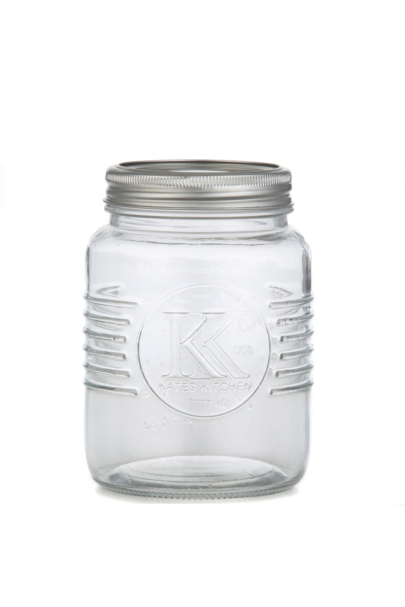 Kates 800ml Glass Jar with 2 Piece Lid