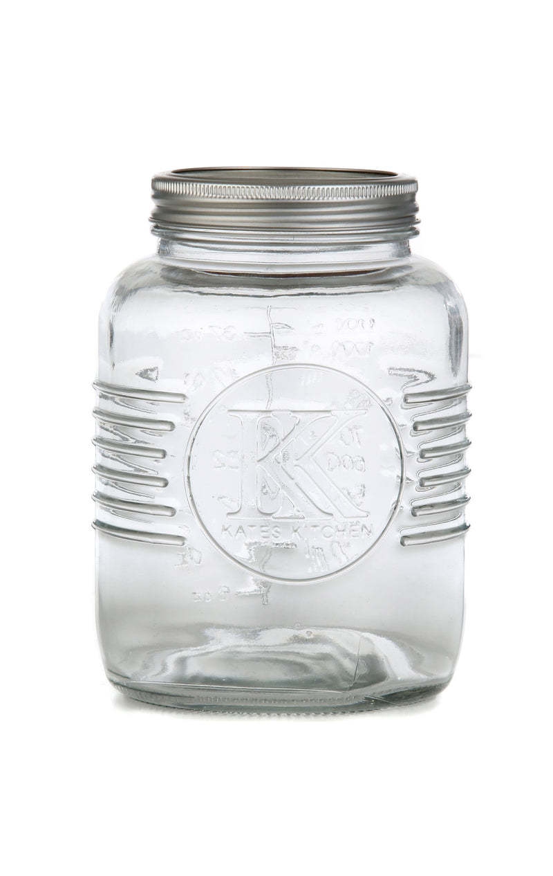 Kates 1200ml Glass Jar with 2 Piece Lid