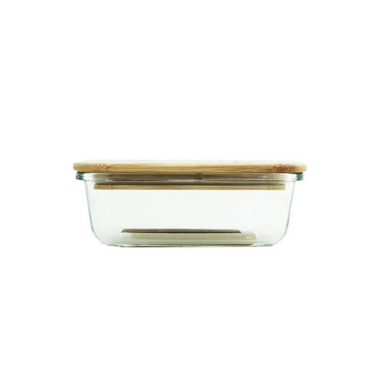 Glass Container 370ml with Bamboo Lid
