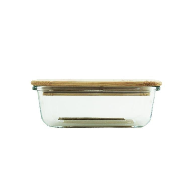 Kates Glass Container with Bamboo Lid 640ml