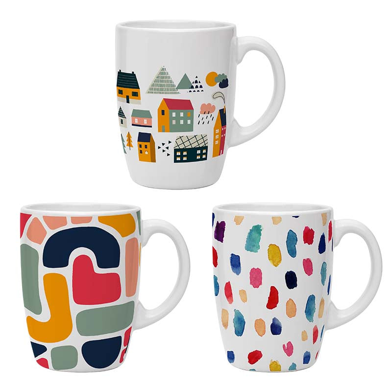 Coloured Mug - Geometric - Single