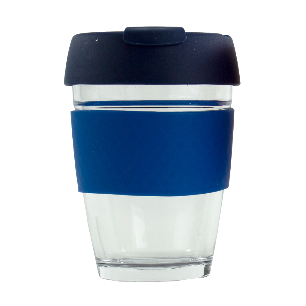 Glass Barista Buddy Cup 2Pc Lid 340ml