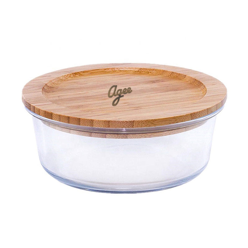 Agee Glass Container W Bamboo Lid 950ml