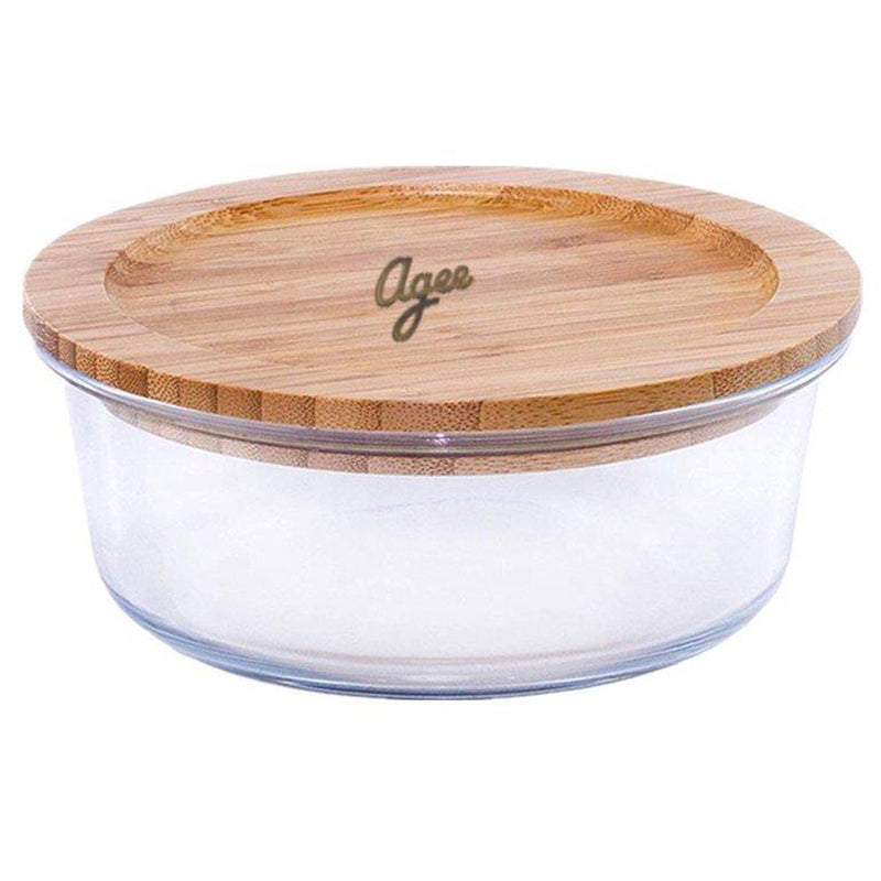 Agee Glass Container W Bamboo Lid 1300ml