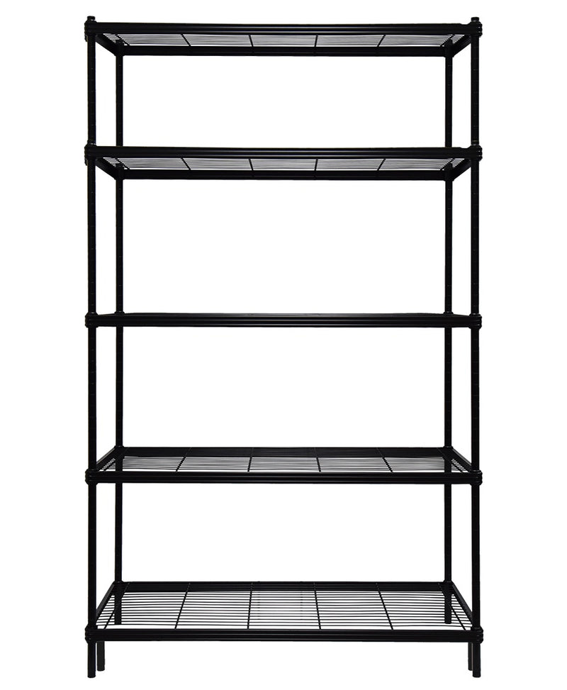 5 Tier Wire Shelving Unit – Black