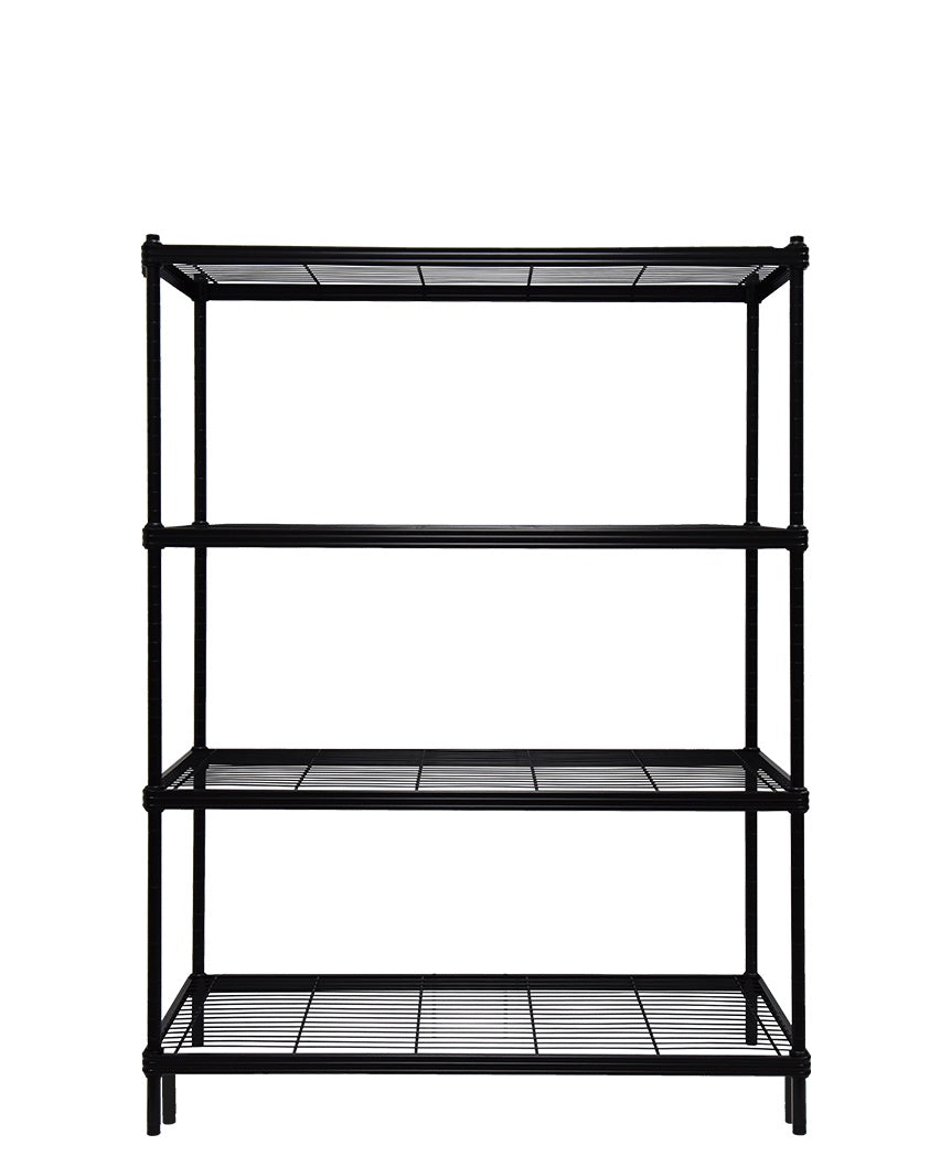 4 Tier Wire Shelving Unit – Black