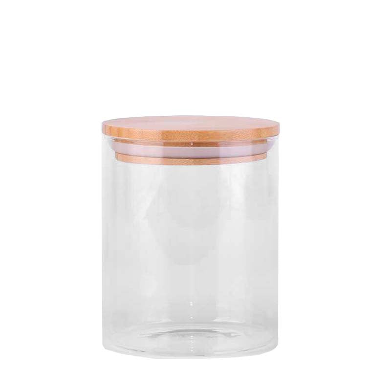 Kates 750ml Glass Canister W Bamboo L