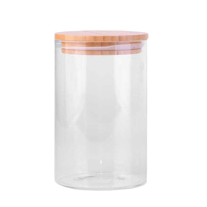 Kates 1000ml Glass Canister W Bamboo
