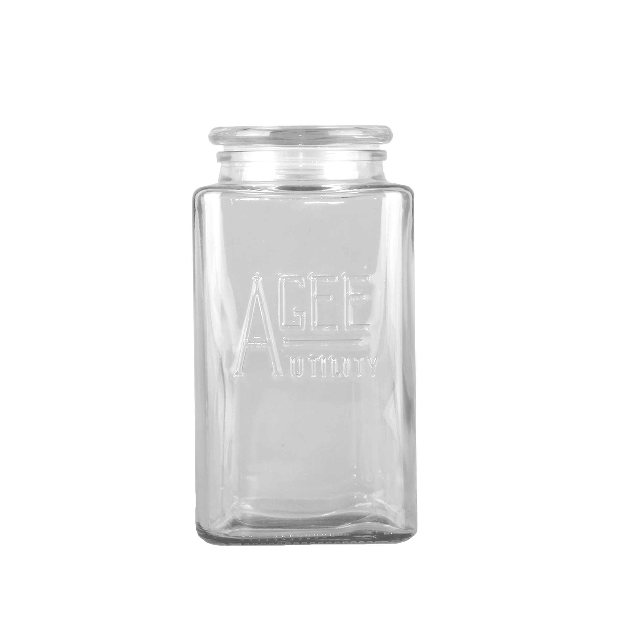Agee 1.6l Embossed Jar And Lid