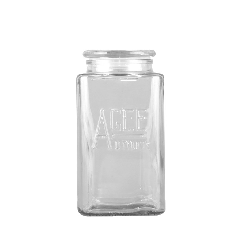 Agee 1.6l Embossed Jar And Lid