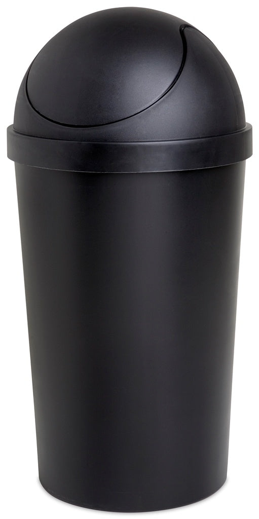Sterilite Swing Top Tidy Round 11.4L – Black