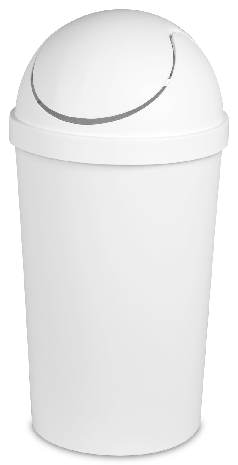 Swing Top,Waste Bin, 40 Litre, White