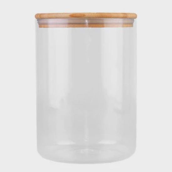3.5L Glass Canister W/Bamboo Lid
