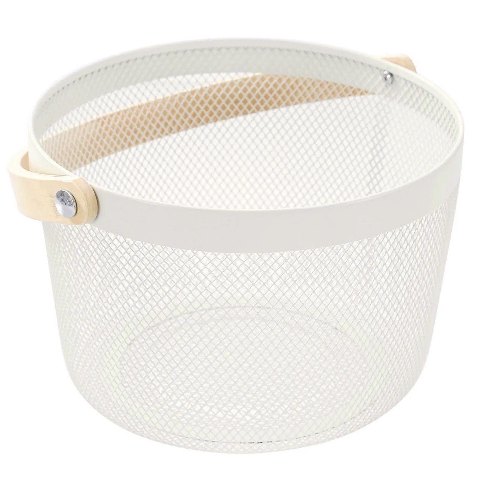 Serymour's Round Metal Basket with Bamboo Handle