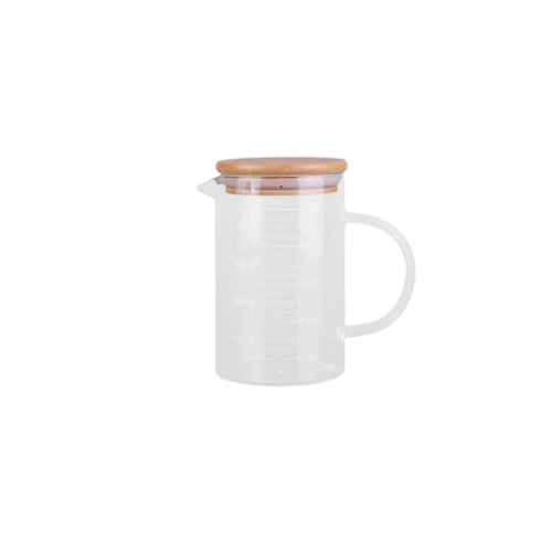 Bamboo Lid Borosilicate Glass Jug 500ml