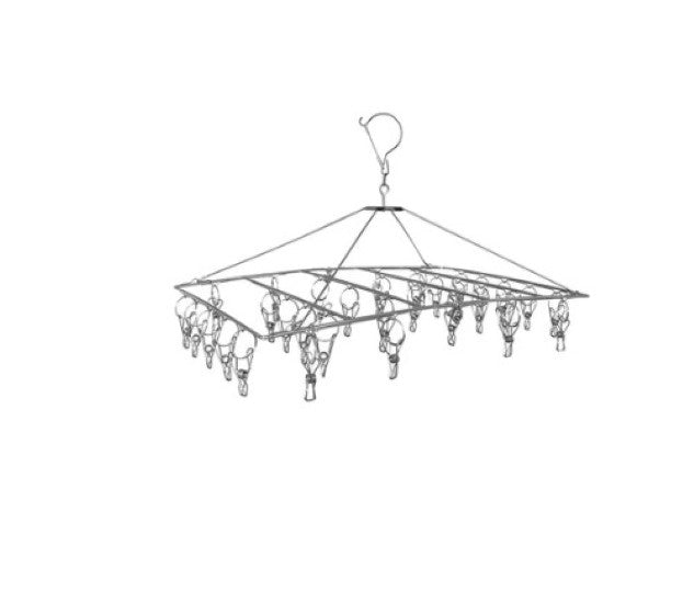 Seymours Stainless Steel Foldable Airer with 34 Pegs