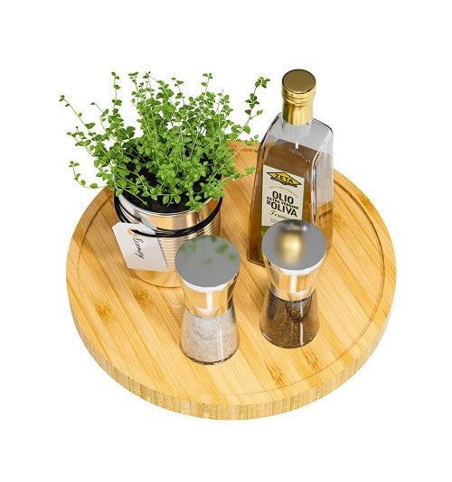 Kates Small Bamboo Lazy Susan Tray