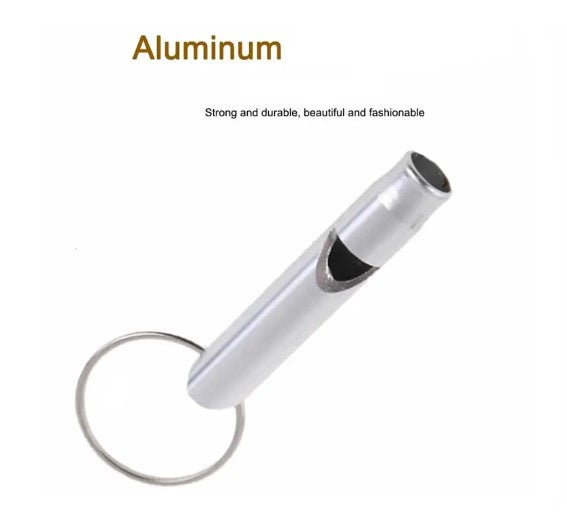 Aluminium Whistle Keychain 63mm