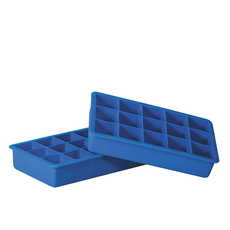 Avanti Silicone 15 Cup Sq Ice Cube Tray Blue Set of 2