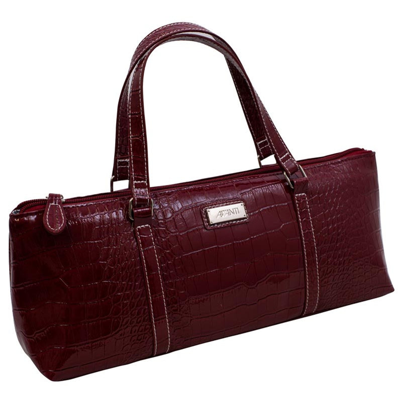 Avanti Insulated Wine Purse - Burgundy Crocodile