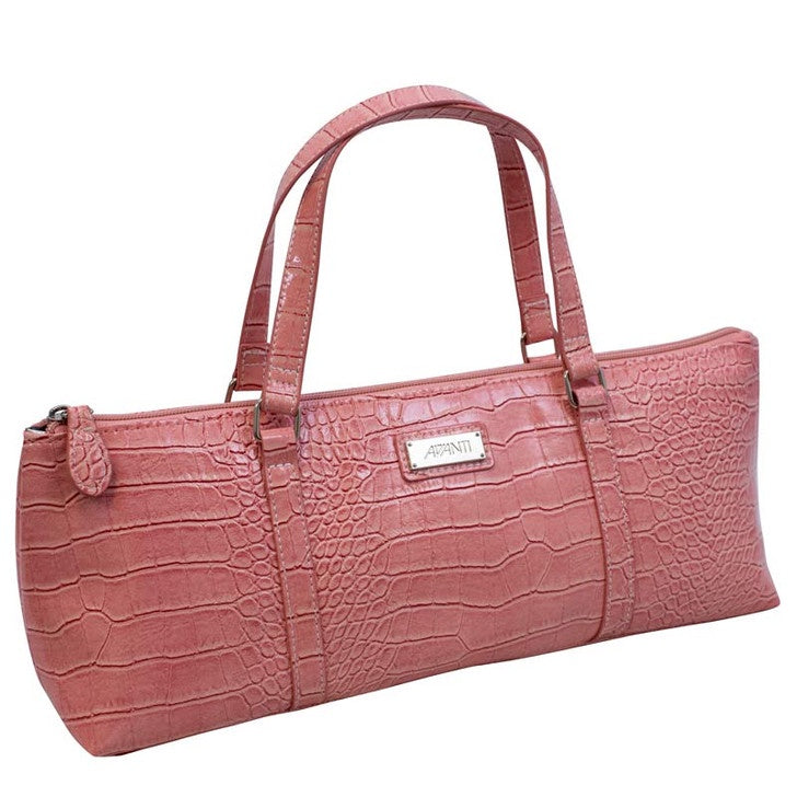 Avanti Insulated Wine Purse - Pink Crocodile