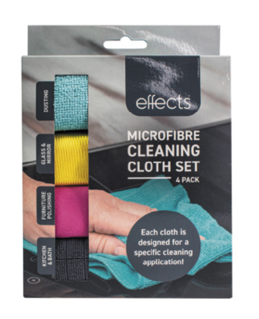 Microfibre Cleaning Cloth set - 4pk